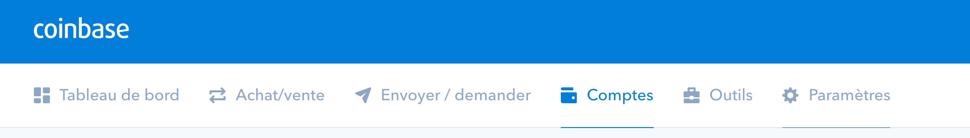 Page d'enregistrement de carte Coinbase